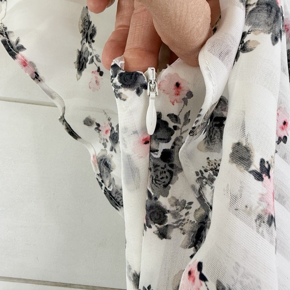 ELLIATT BLOOM DRESS FLORAL MINI Women Medium One Shoulder Ruffle Spring Revolve - Picture 10 of 13